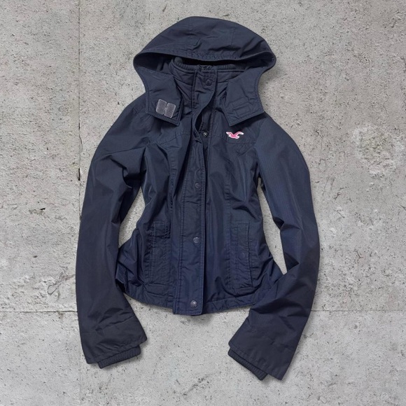 ❌SOLD❌ Hollister Vintage Y2K Navy Blue/Pink Jacket - Picture 2 of 7